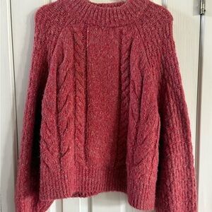 Universal Thread Burnt Orange Cable Knit Turtleneck Sweater